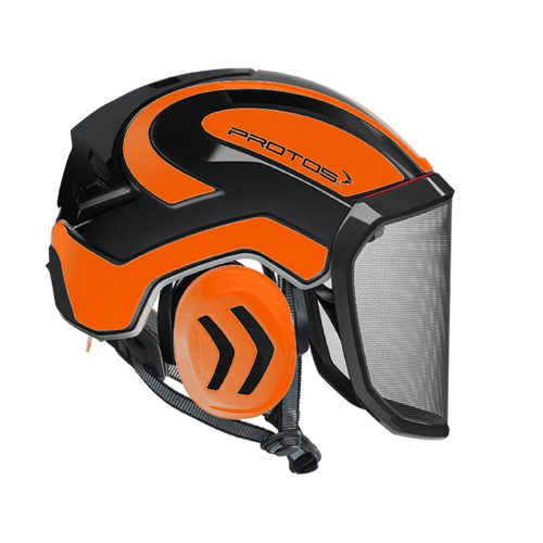 Protos Integral Arborist Helmet [Colour: Black/Orange]