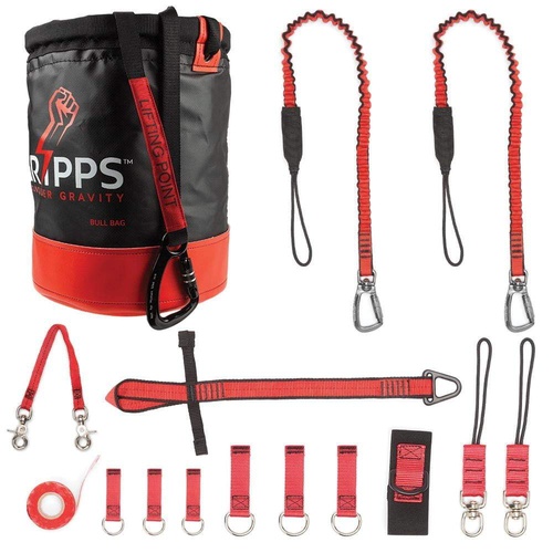 Gripps 10 Tool Tether Kit With Bull Bag