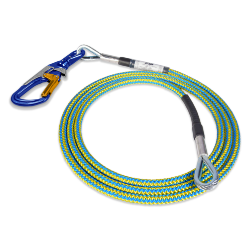 Stein Wire-Core Work Positioning Lanyard [Length: 5m] [Connector: 3-way Swivel Snaphook]