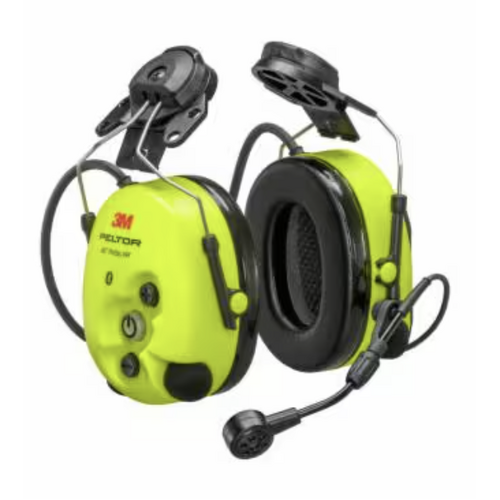 3M™ PELTOR™ WS™ ProTac XPI Headset Hard Hat Attached
